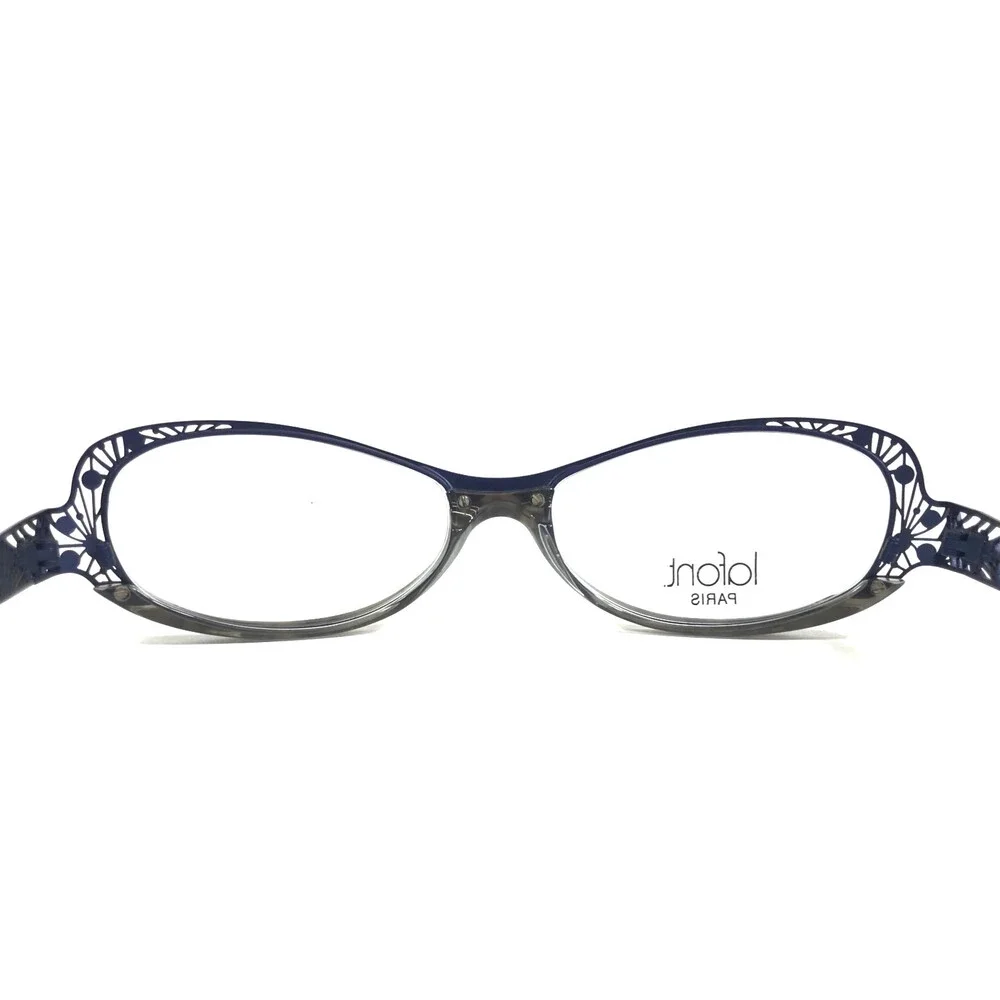 Jean Lafont Eyeglasses Frames GAUFRETTE 565 Brown Tortoise Blue Oval 53-15-130